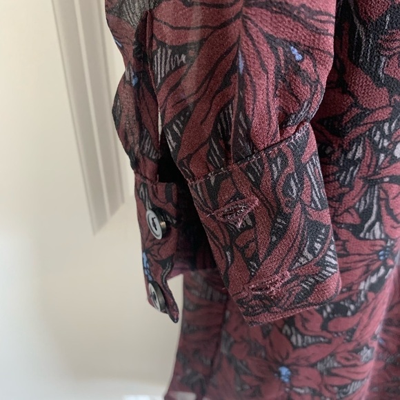 - Astr Floral Chiffon Back Cutout Shift Mini Dress Small - Picture 6 of 14